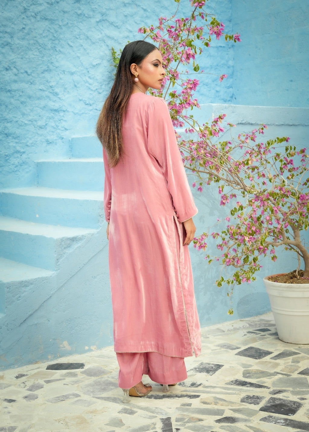 Madiha Gohar Noor e Gulabi | Embrioded Rose Pink velvet Women 2pcs