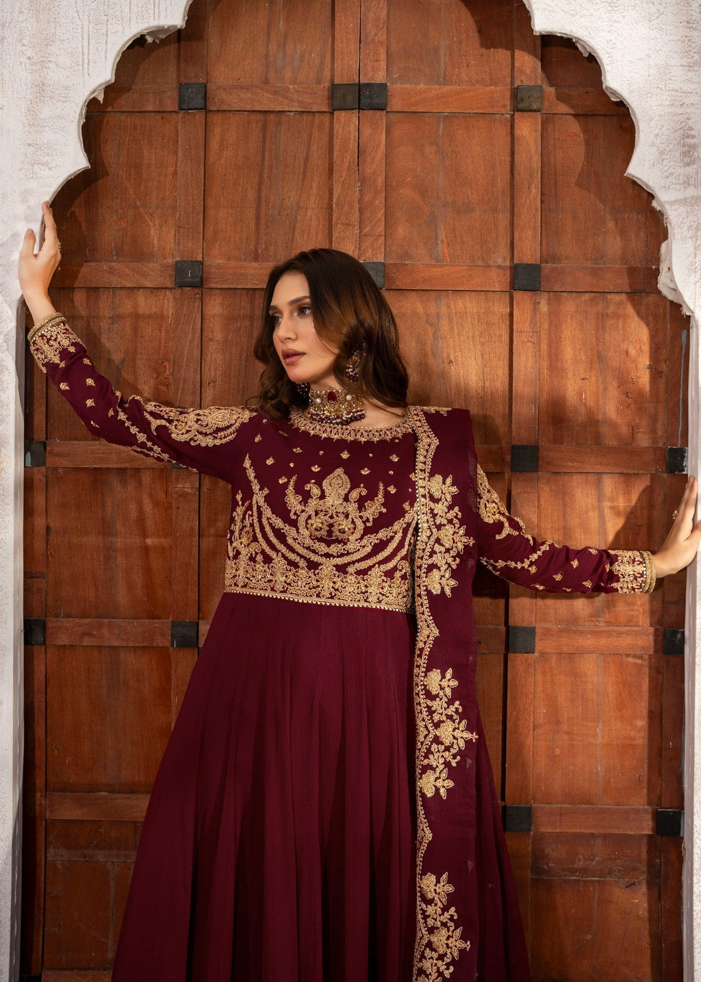 Kanwal Zainab Maroon Grace Women 3pcs
