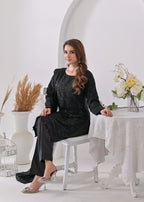 Qasim Anwer By Chandni Bridals LYDIA (BLACK) Women 3pcs
