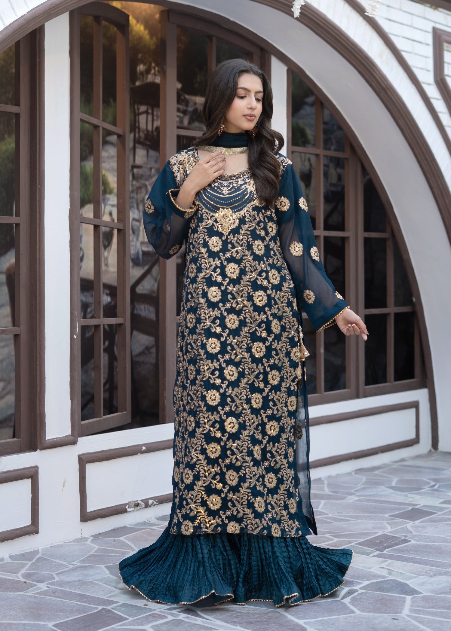 Suits By Sadia Crush style Teal Women 3pcs