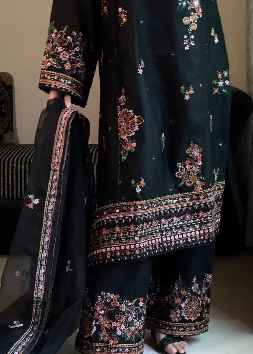 Stylish Collection HAREEM EMBROIDERED Women 3pcs