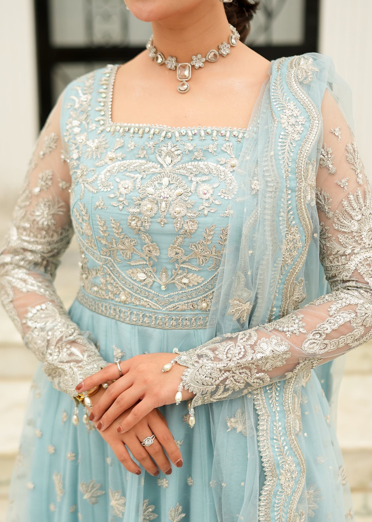 Rang-e-Haya Fiora (Ice Blue) Women 3pcs