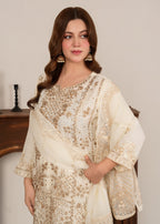 Four Season Boutique MAHAJABEEN CREAM Women 3pcs