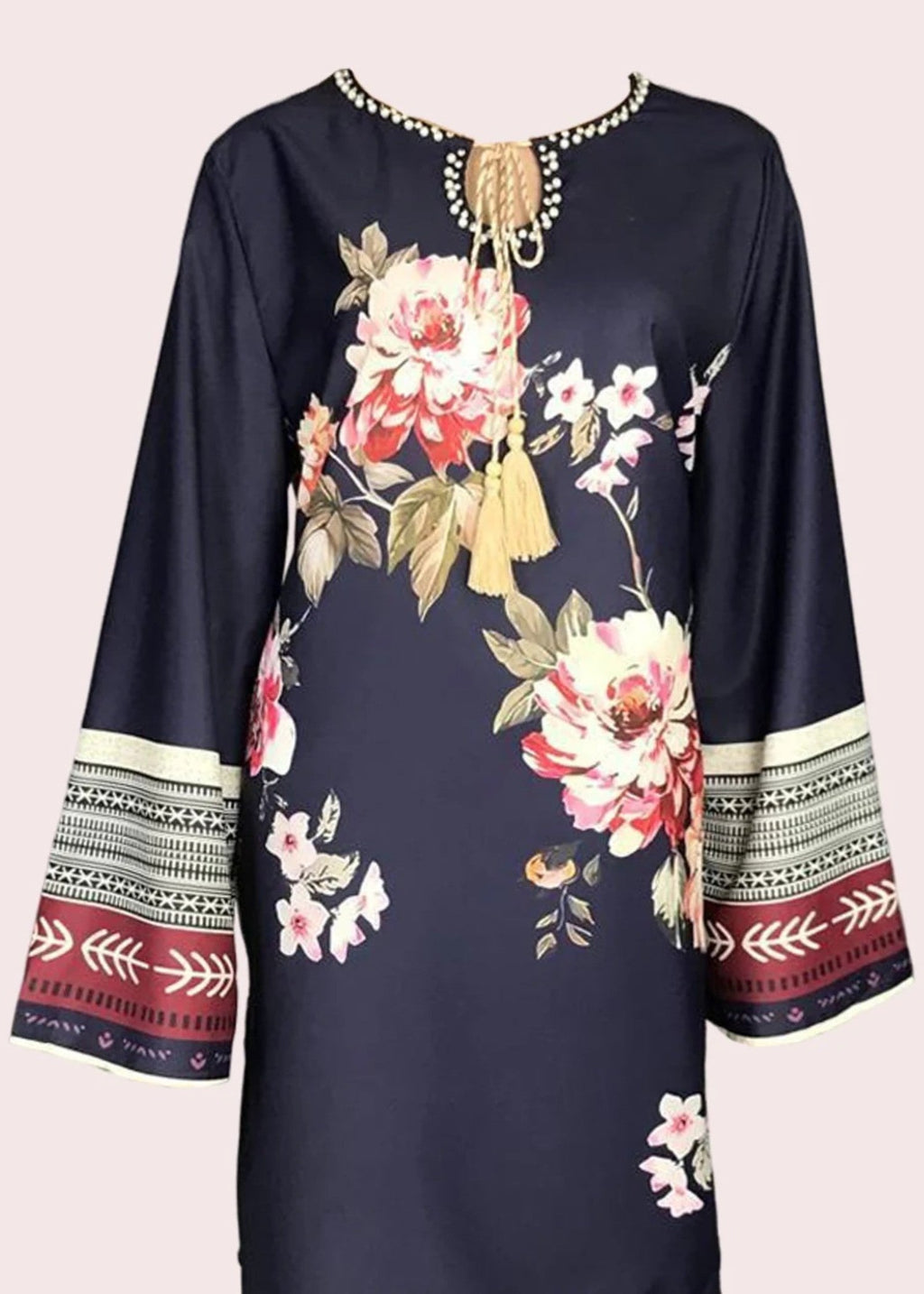 Fabbywear Dori Co ord (Shirt & Trouser) Navy Blue Women 2pcs