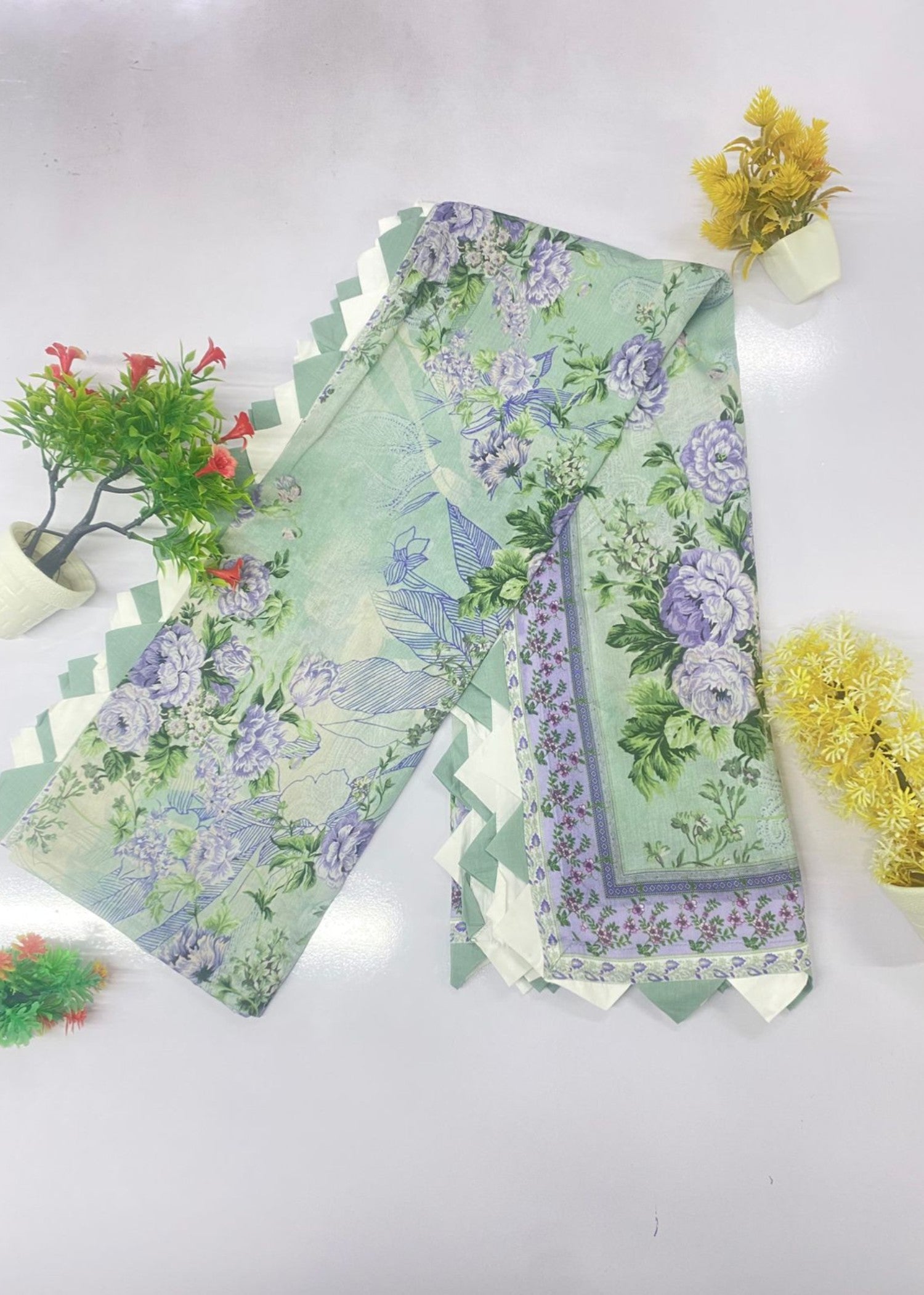 Mausammary Prints Pret Aquamarine Green Women 3pcs