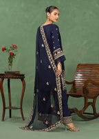 Four Season Boutique JASHAN RAOSILK NAVY BLUE Women 3pcs