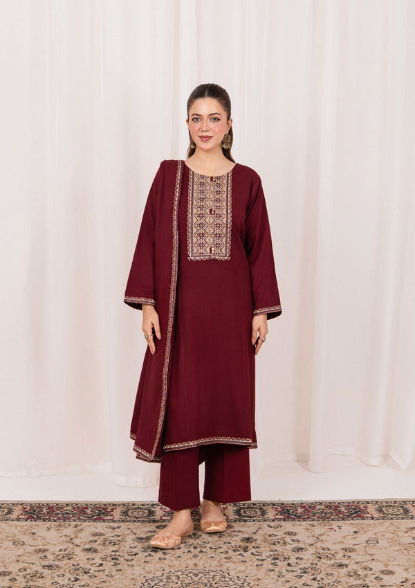 Yolo Pret Embroidered Alpine with Embroidered Border Shawl AML W25 0026 Women 3pcs