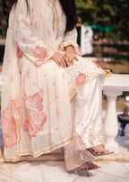 Suits By Sadia Chiffon nimra offwhite Women 3pcs