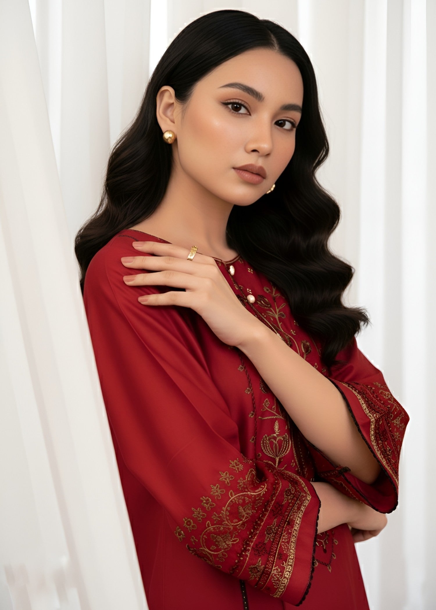 Fabric Garden Ruby Whisper EMB Women 2pcs