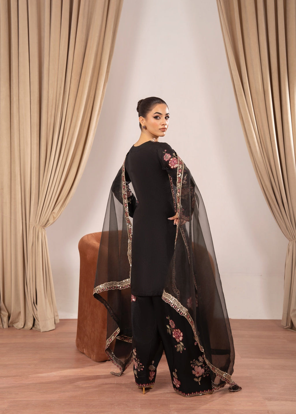 Maira Fashion Black Kurta Set Women 3pcs