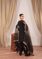 Maira Fashion Black Kurta Set Women 3pcs