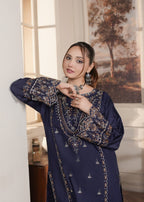 Gulposh Momal (Embroided ) Blue Women 2pcs