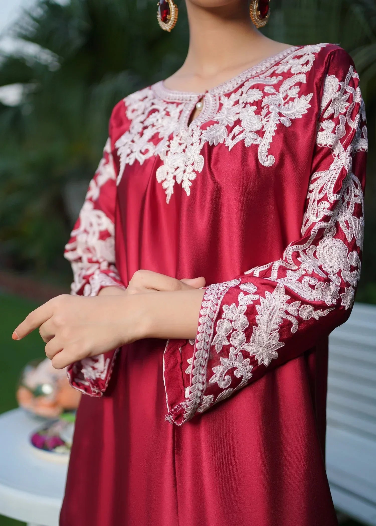 Rangoon Clothing Parisa Silk Maroon Women 3pcs