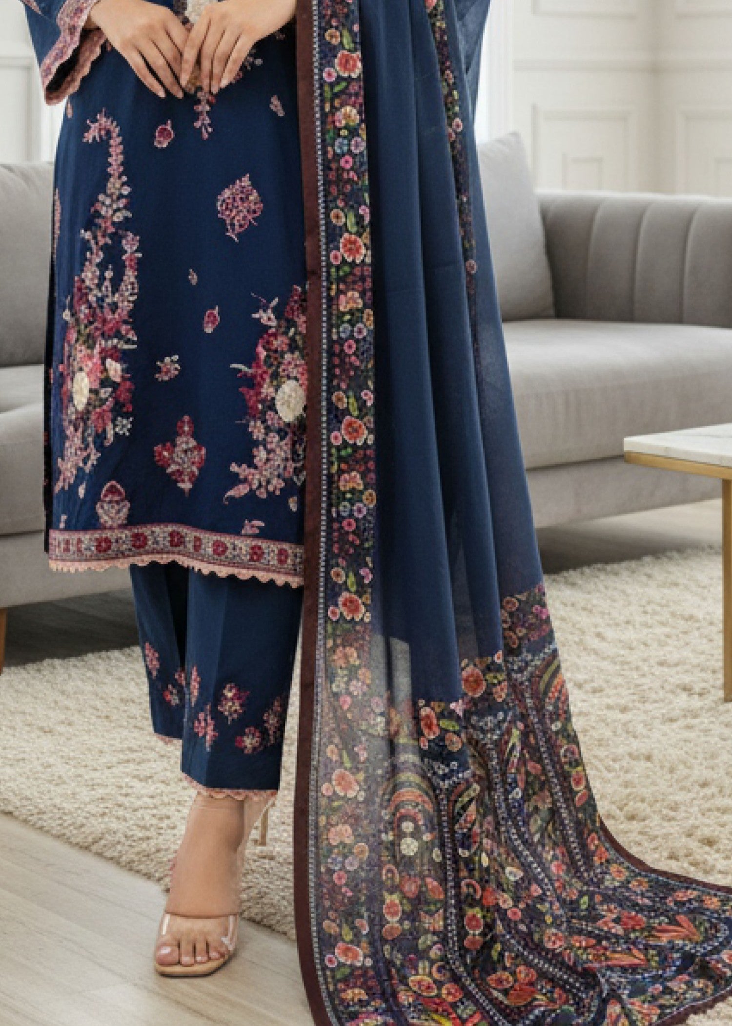 Zuri NIGHAT KH 06 NAVY BLUE Women 3pcs