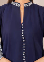 Four Season Boutique NIMRA PISHWAS NAVY BLUE Women 3pcs