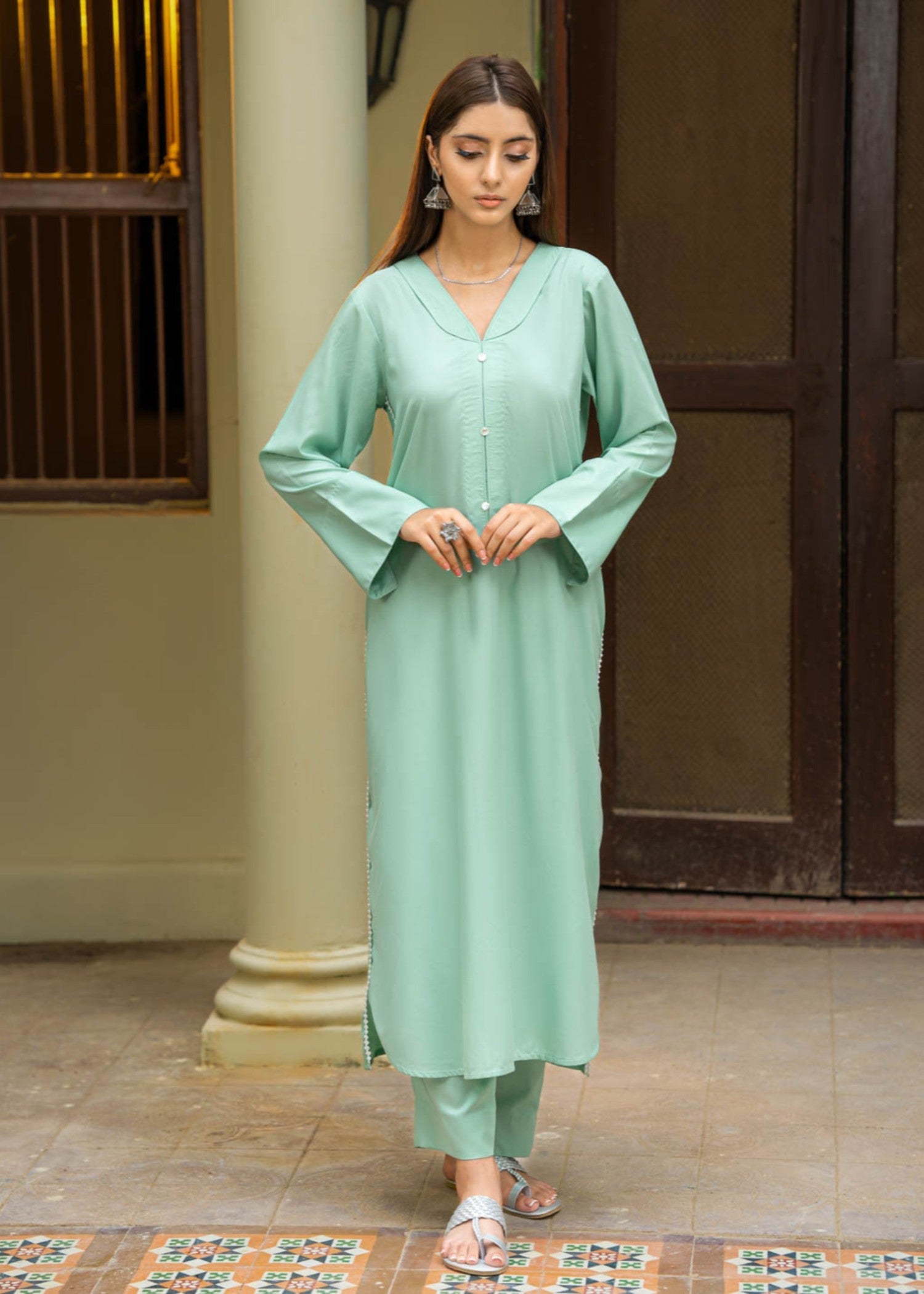 Tng (The Next Generation) Saath Co Ord Set | Pastel Green Women 2pcs