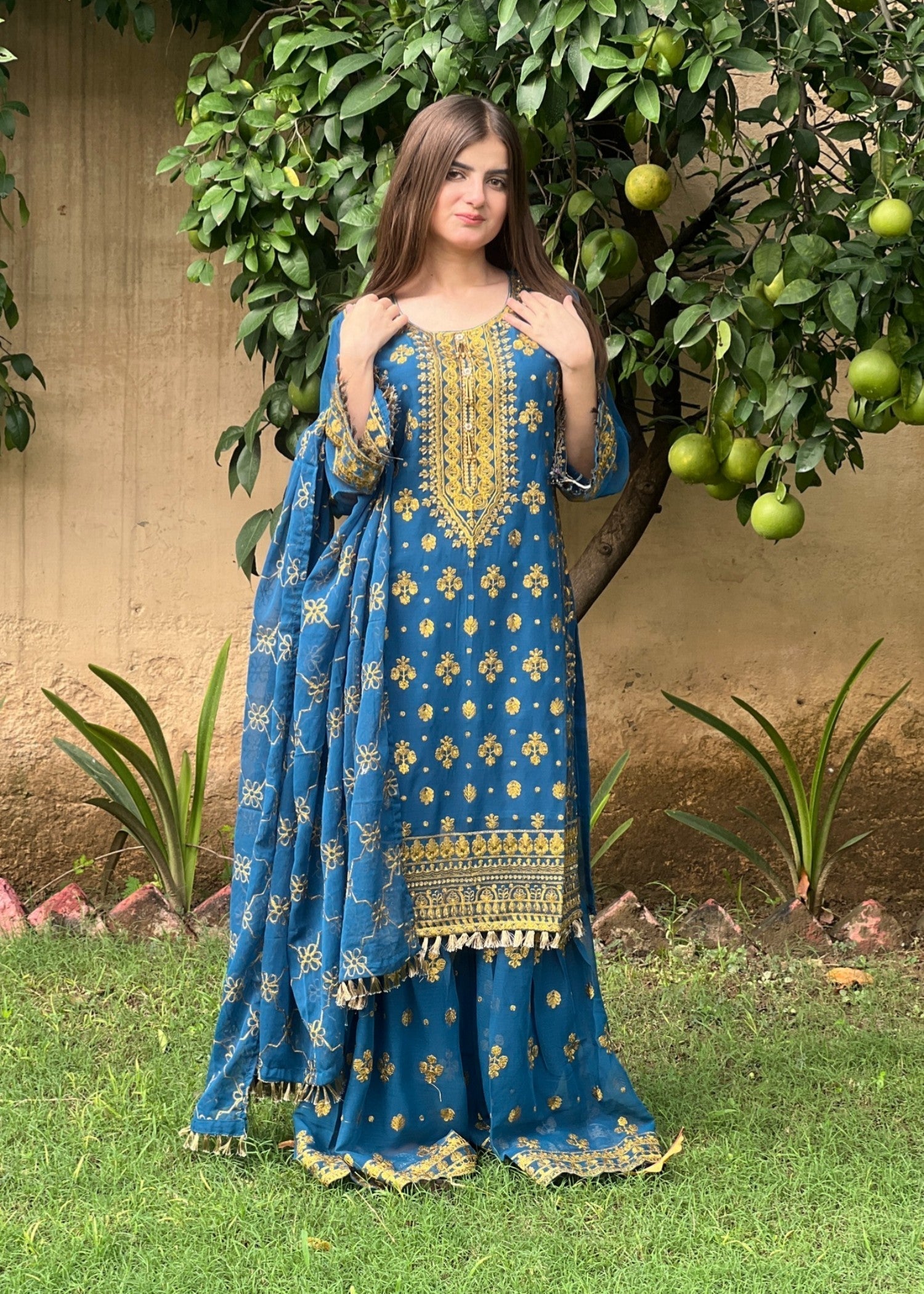 Four Season Boutique ZARI TEAL BLUE Women 3pcs