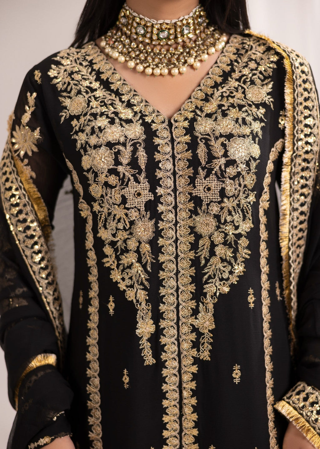 Alyssa BLACK PISHWAS ALL901 Women 3pcs