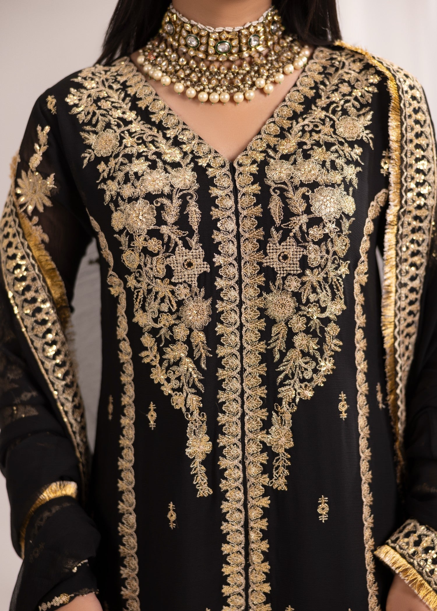 Alyssa BLACK PISHWAS ALL901 Women 3pcs