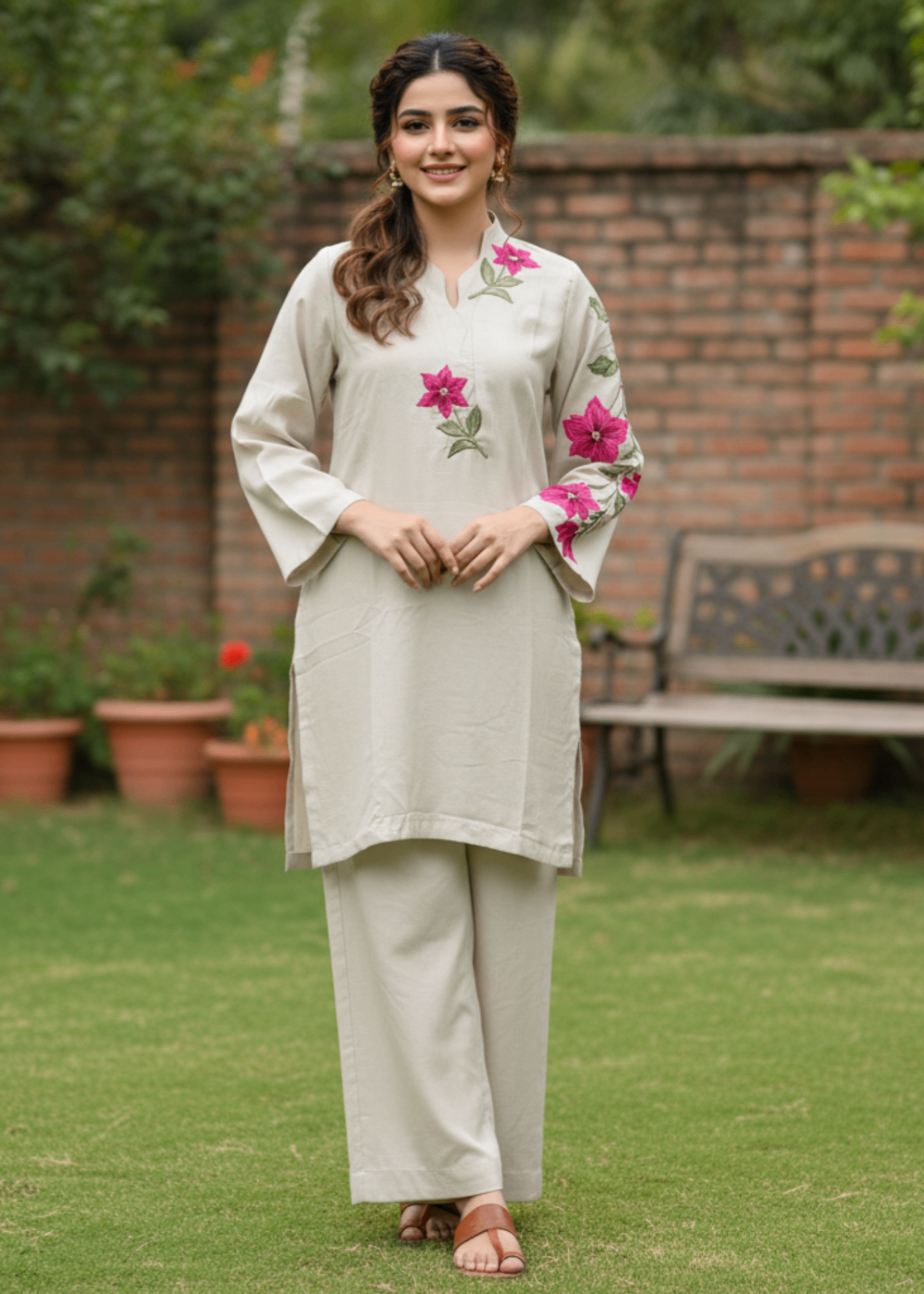 Sahibas By Mirza Miray Ivory Women 2pcs