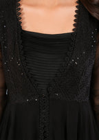 Rang-e-Haya Moon Veil (Black) Women 3pcs