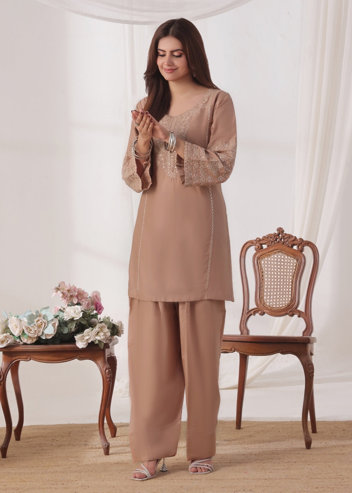 Ayra Pret Zauq Melon Pink Women 2pcs