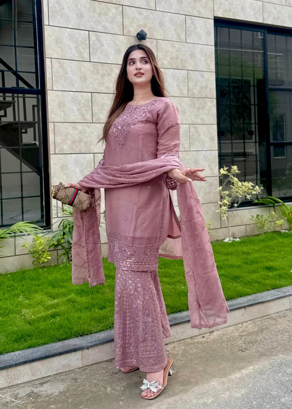 Four Season Boutique AABROOH MAUVE Women 3pcs