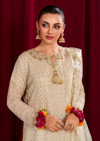 Maira Fashion Off White plazo set Women 4pcs