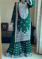 Four Season Boutique FARSHI GHARRARA BOTTLE GREEN Women 3pcs