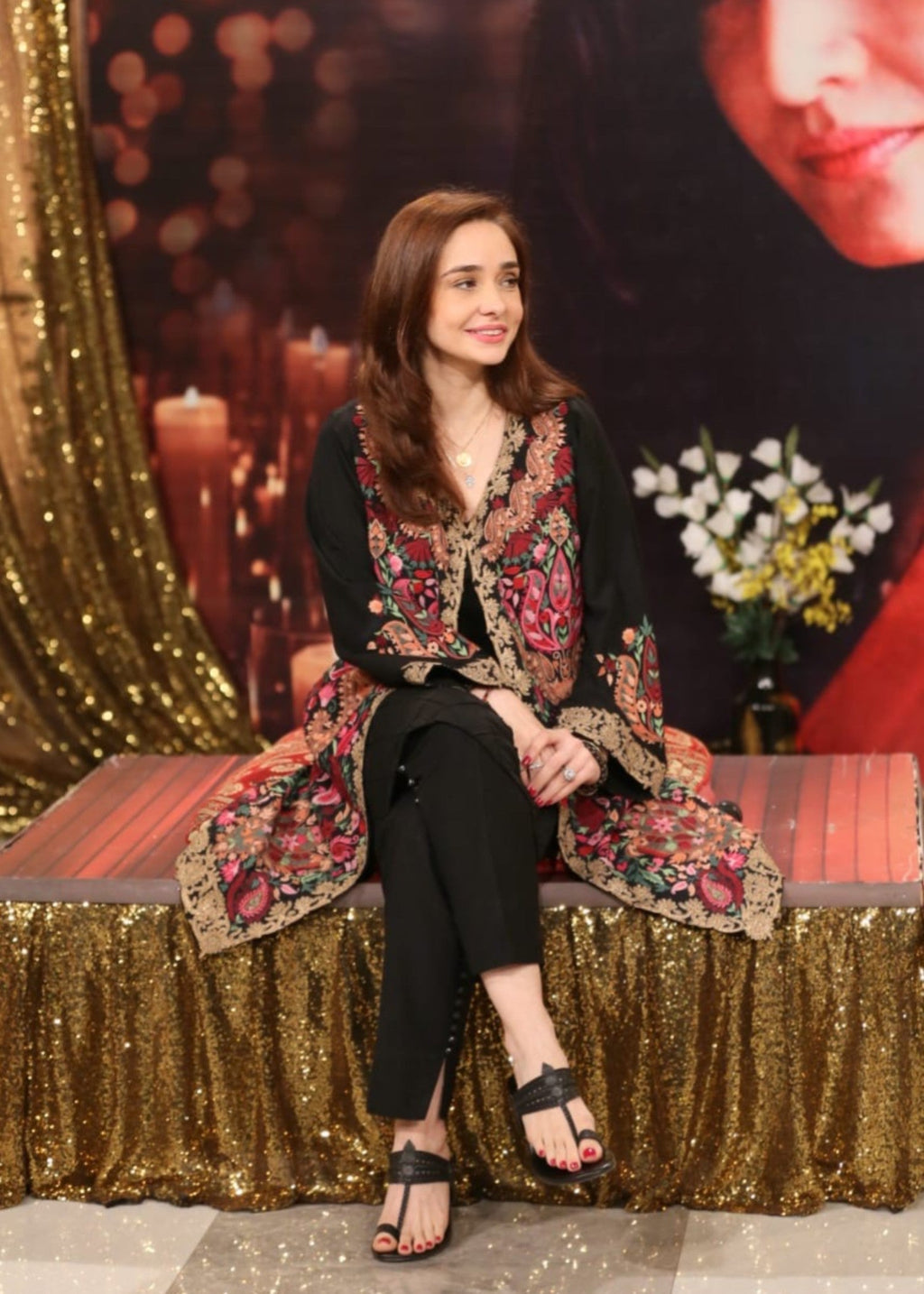 Manaal Arfeen Kashmiri Tanka (only jacket) Women 1pcs