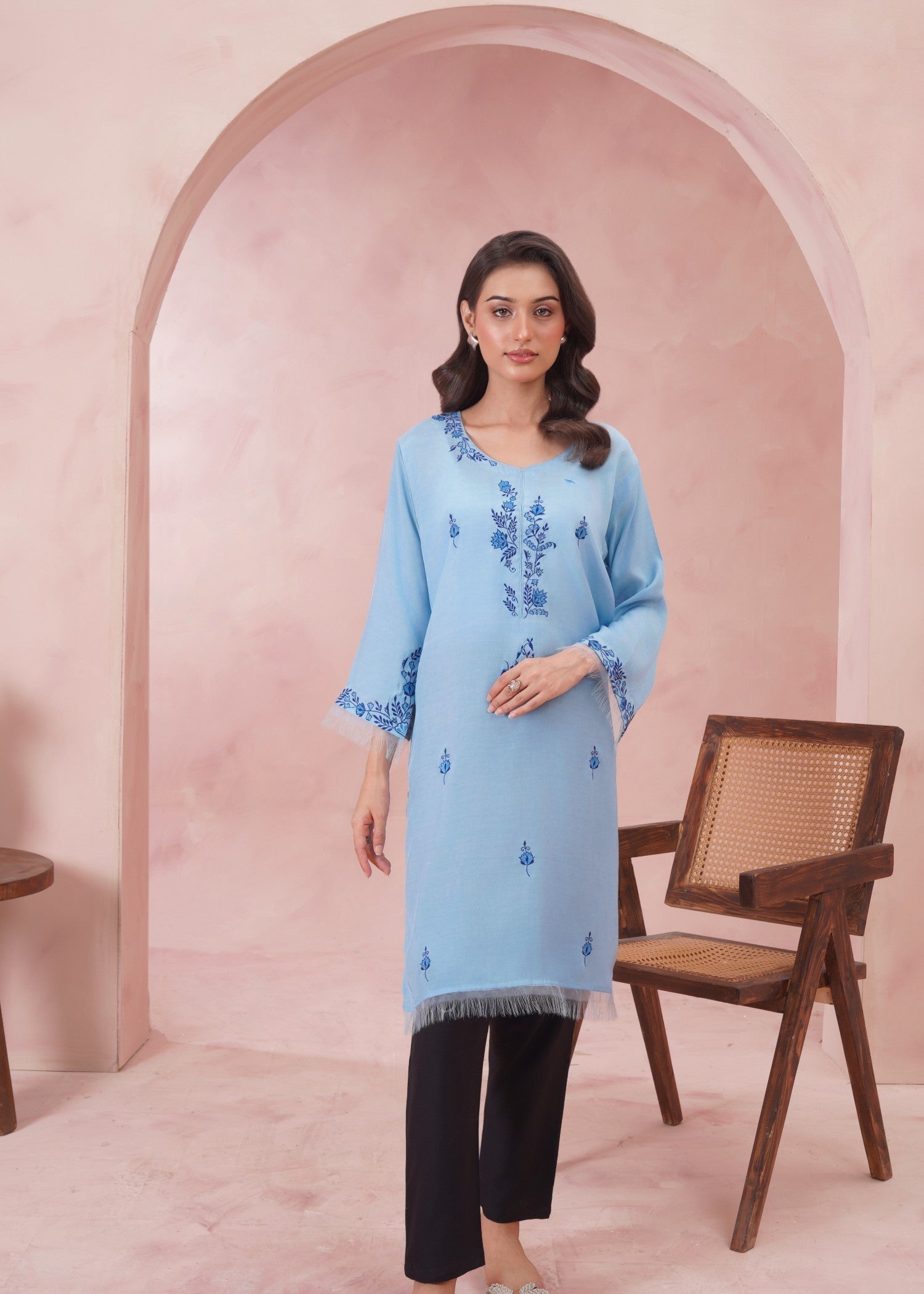 Zeeniya Officials Sky blue Women 1pcs