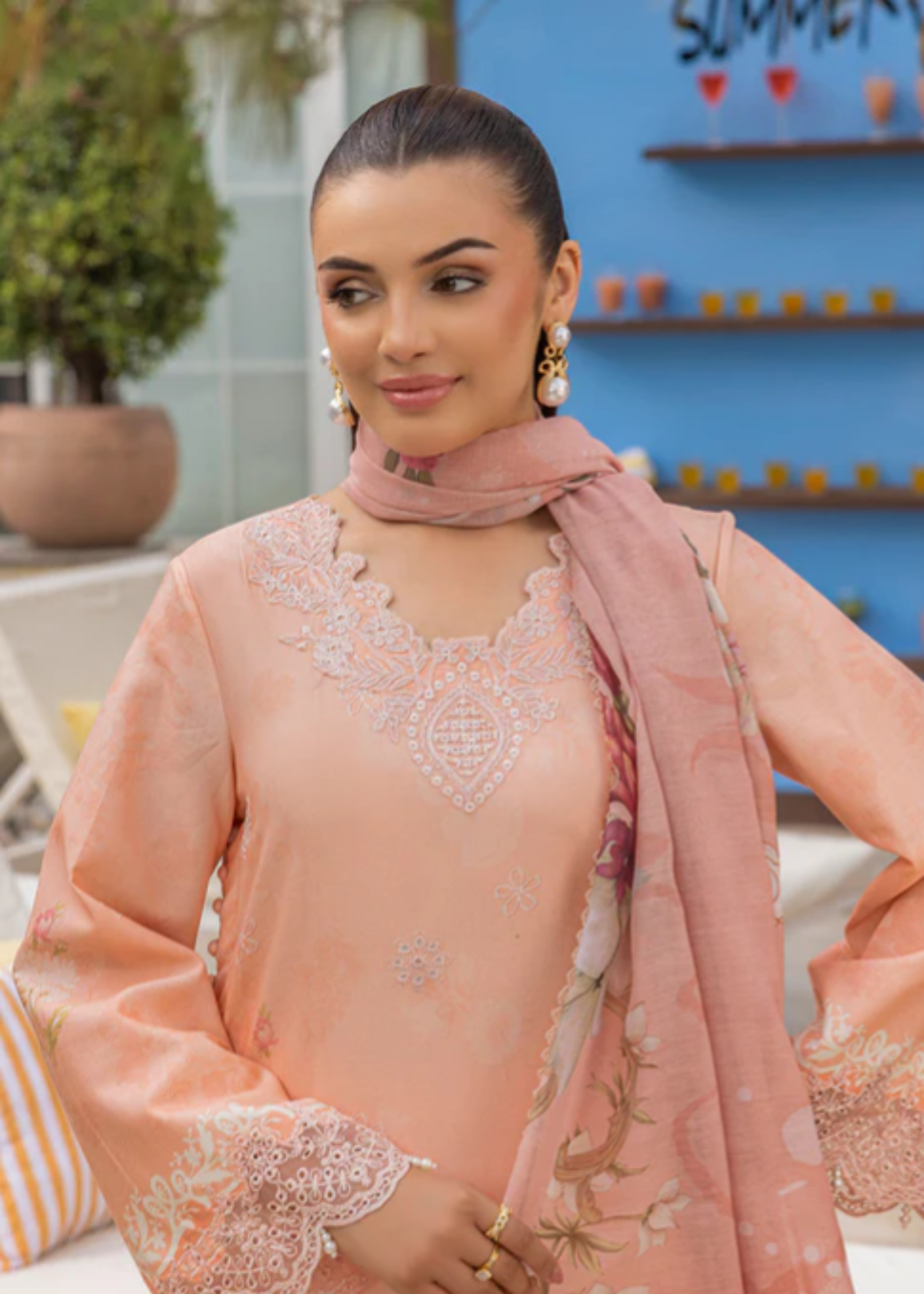 Meeral Luxe Peach Flayme Women 3pcs