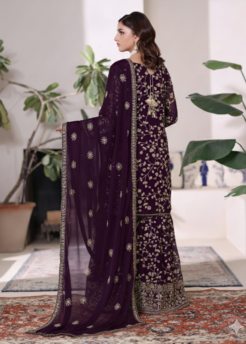 Abaan Zohan Riwaj Purple Women 3pcs