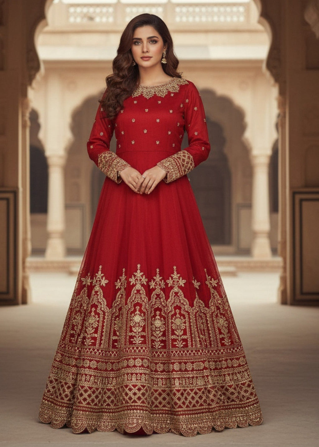 Diara Couture ZOHRA DF 24 TOMATO RED Women 3pcs