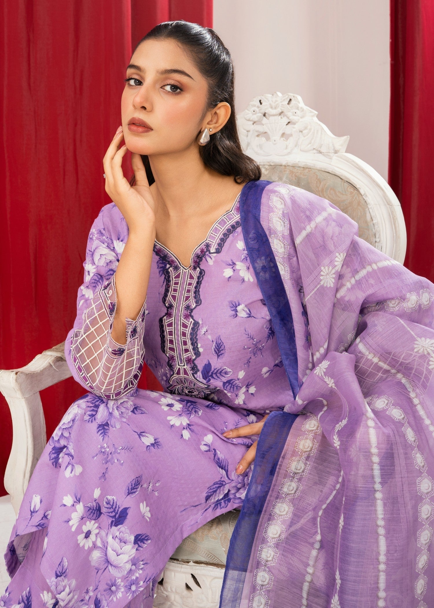 Sahibas By Mirza Daisey Lilac Women 3pcs