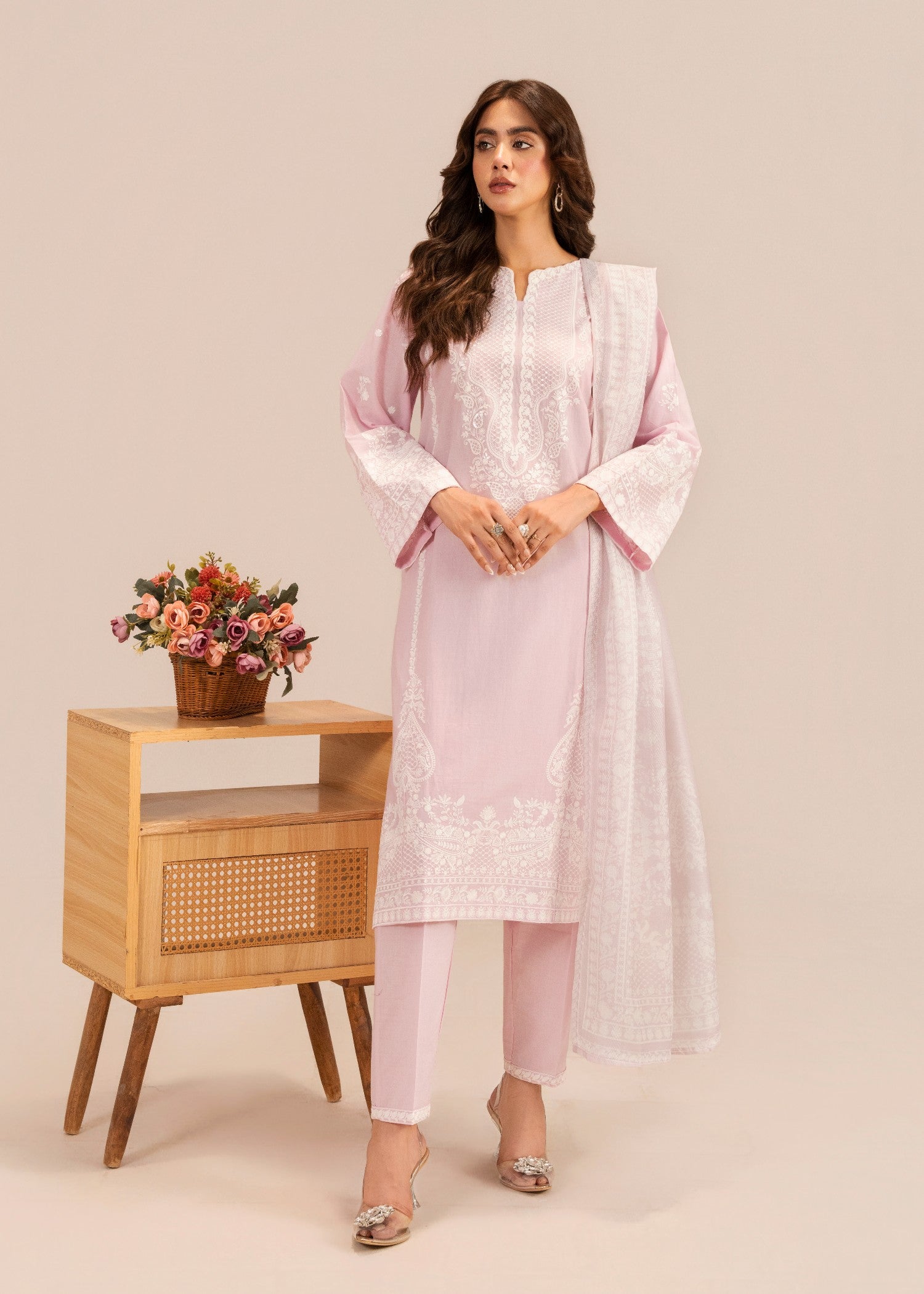 Sahibas By Mirza Chutki Pink Women 3pcs