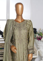 Ahmed Creations RUMAISA OLIVE GREEN Women 3pcs