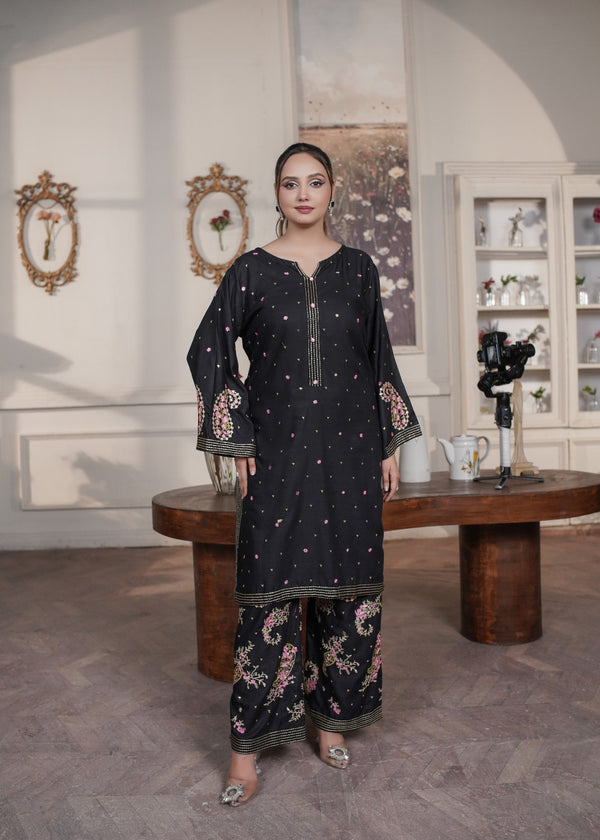 Gulposh Cloud Black ( Embroided ) Black Women 2pcs