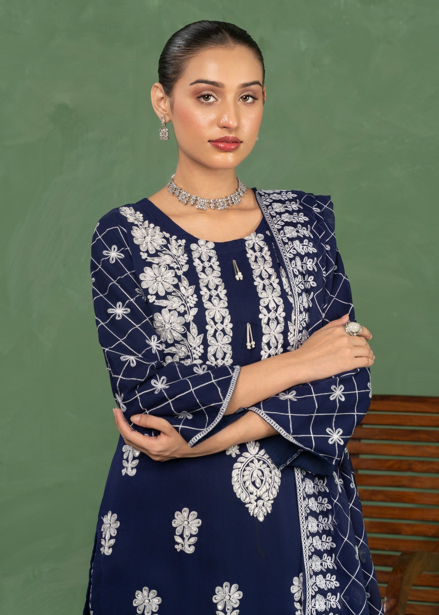 Four Season Boutique ZEWAR NAVY BLUE Women 3pcs