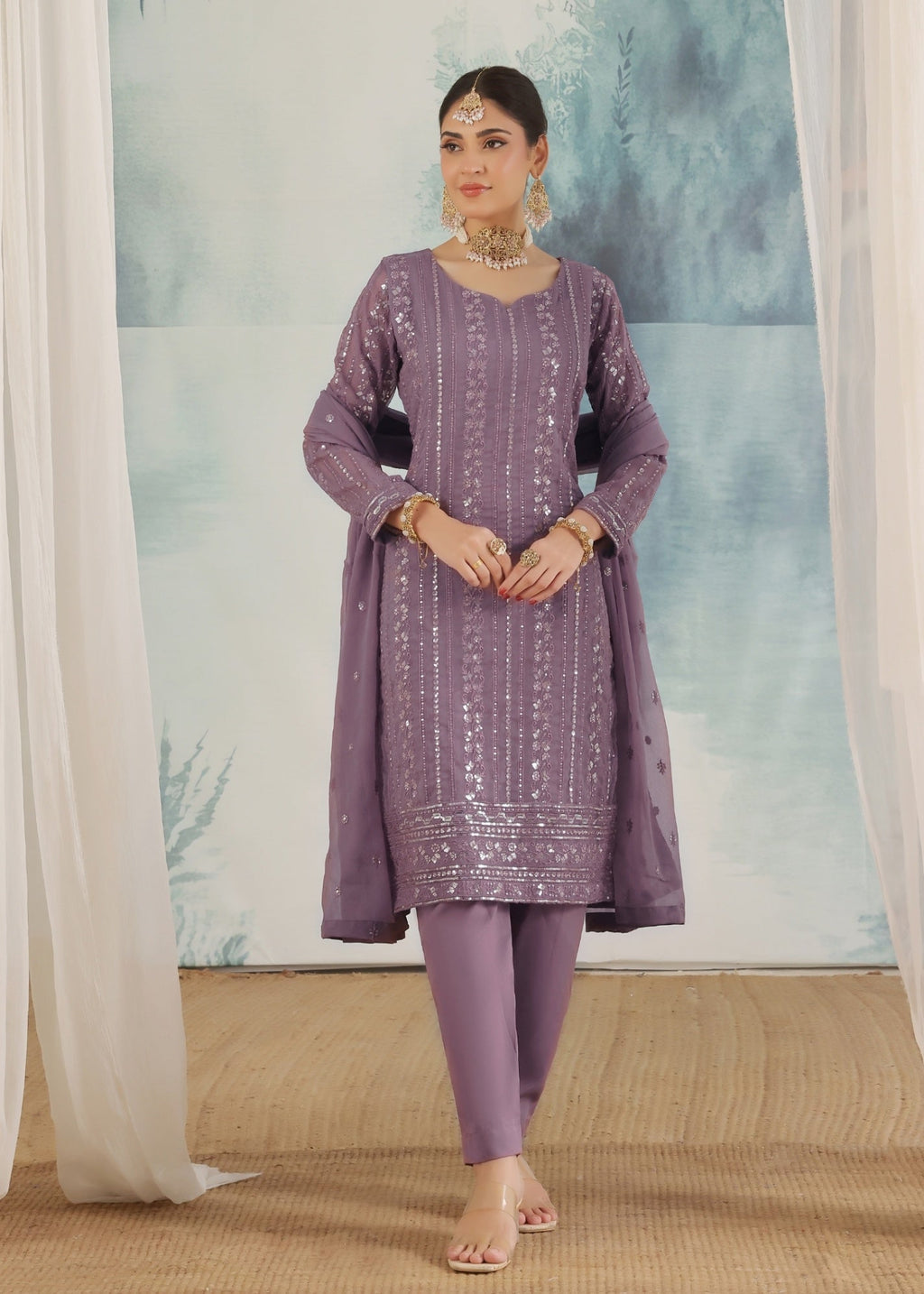 Abaan Zohan Chandni Purple Women 3pcs