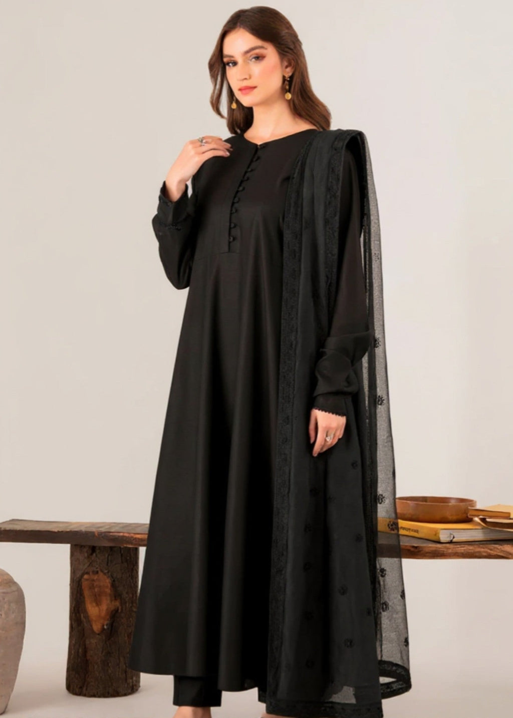 Safoora Ash Black Women 3pcs