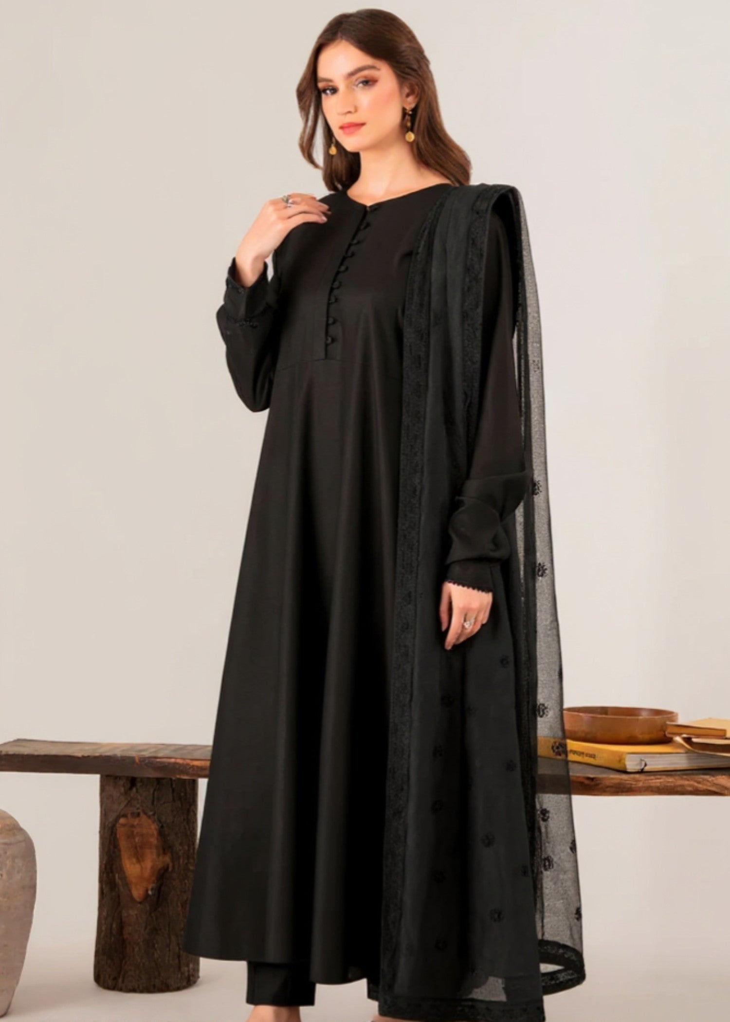 Safoora Ash Black Women 3pcs