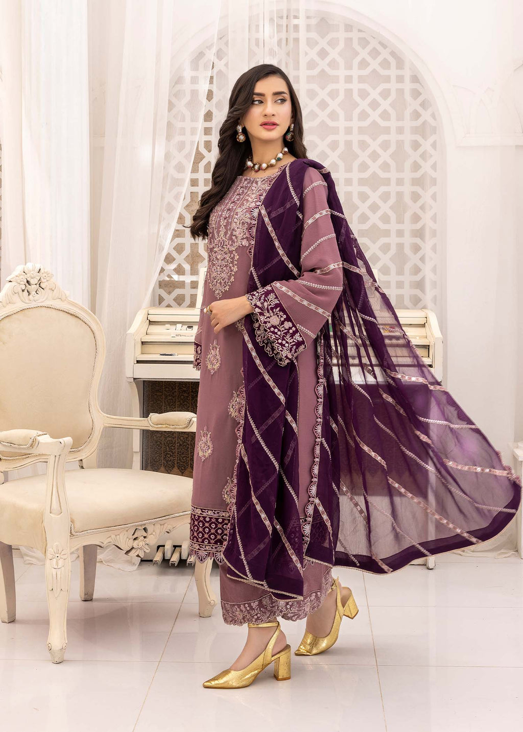 Kanwal Zainab DUSTY MAUVE Women 3pcs