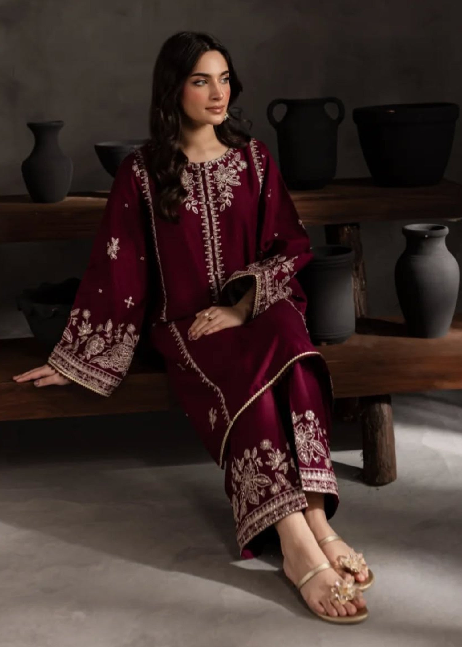 Tehzeeb Libas SAJNI EMBROIDERED Women 2pcs