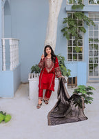 Shehroz Fashion Garnet Grace Embroidery suit Women 3pcs