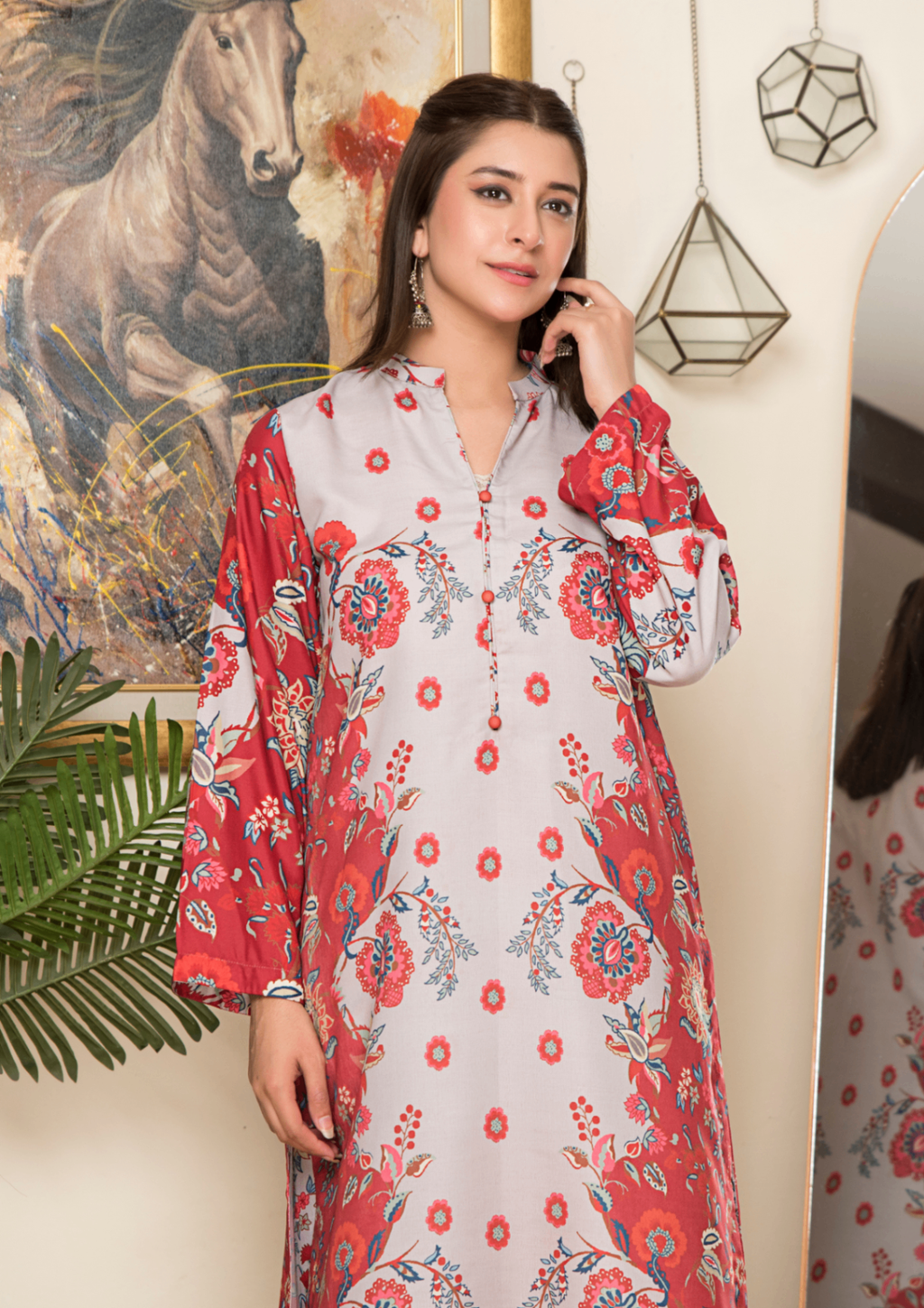 Yolo Pret Printed Arabic Silk Lawn Set ASLS A25 0002 Women 2pcs