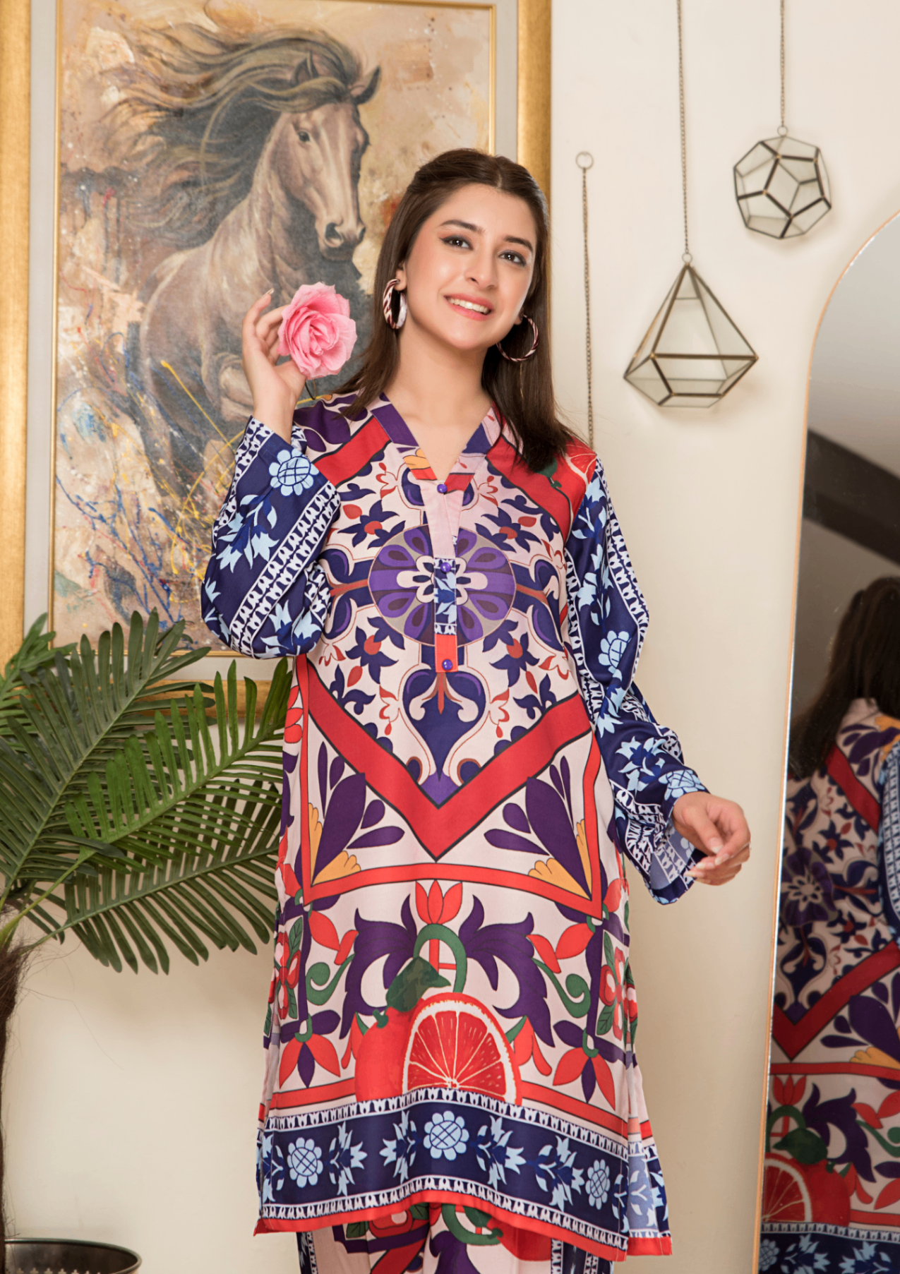 Yolo Pret Printed Arabic Silk Lawn Set ASLS A25 0003 Women 2pcs