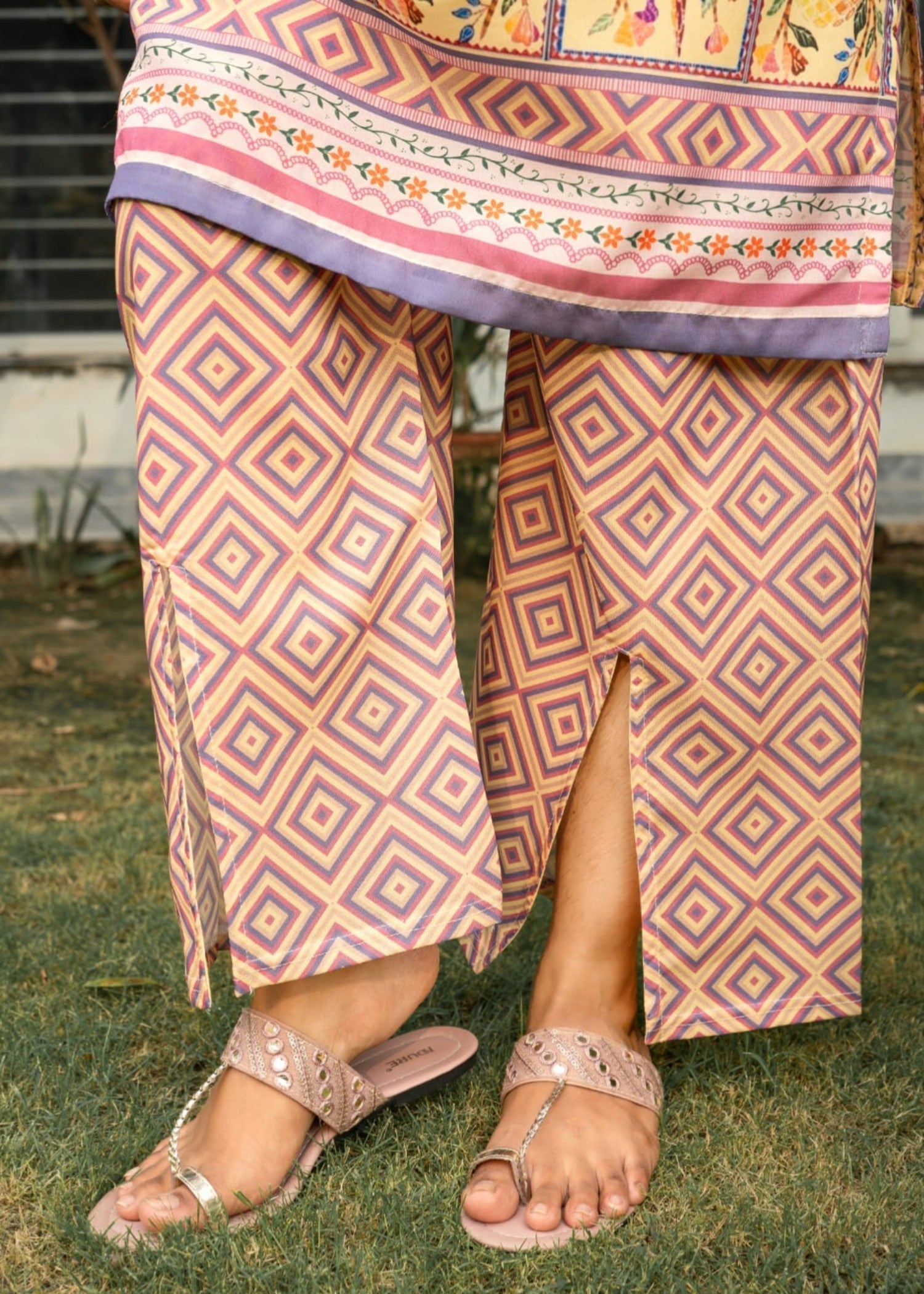 Tehzeeb Libas YELLOW BLUSH CORD SET Women 2pcs