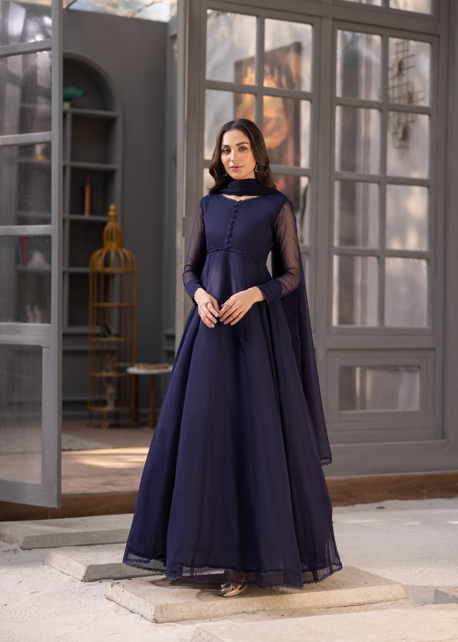 Alyssa NAVY BLUE MAXI ALM05 Women 2pcs