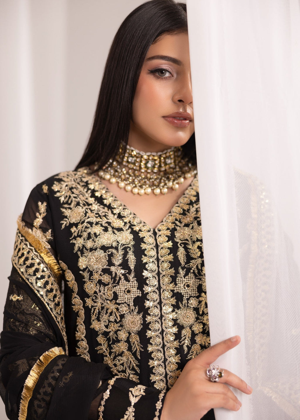 Alyssa BLACK PISHWAS ALL901 Women 3pcs